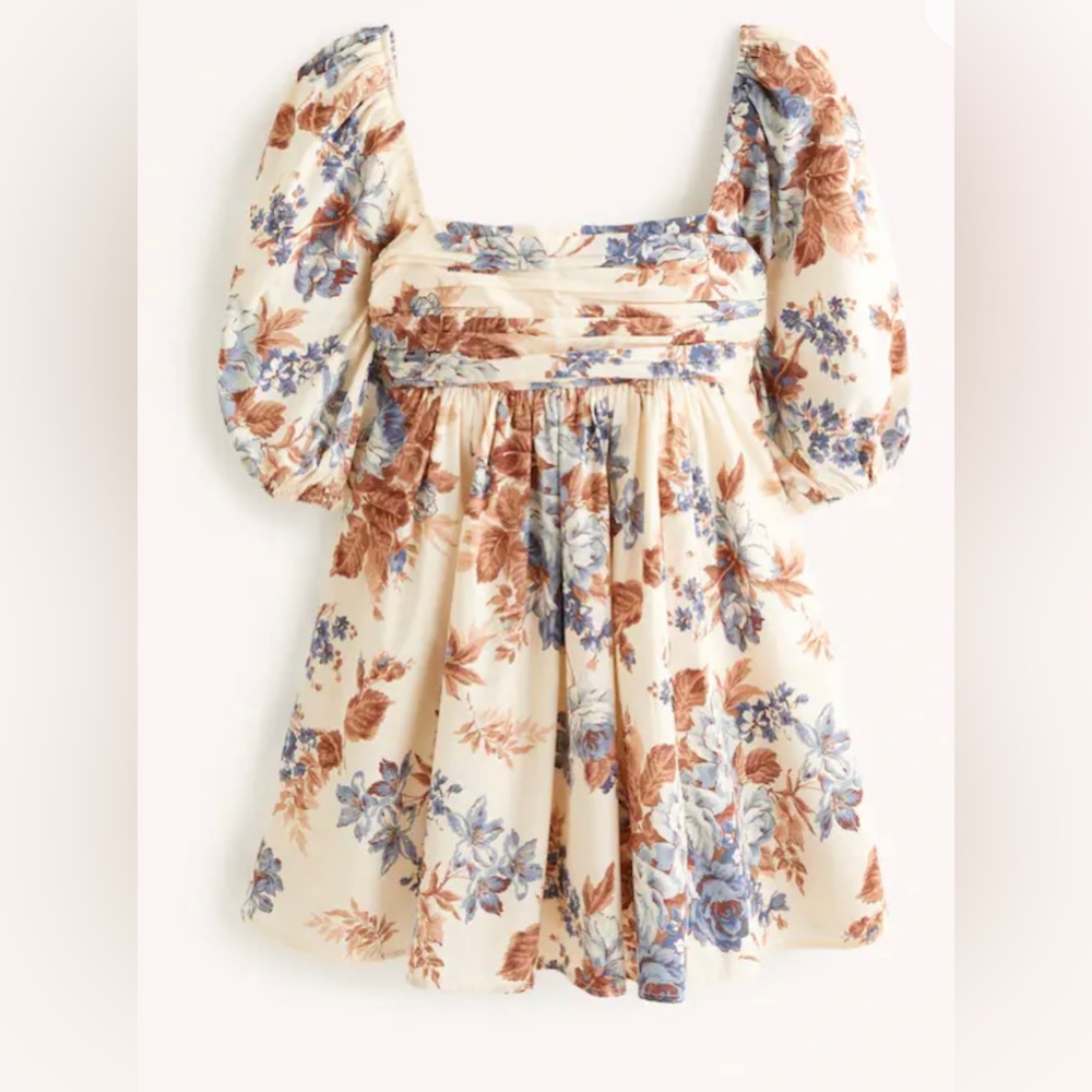 Abercrombie & Fitch - Emerson Poplin Puff Sleeve Mini Dress